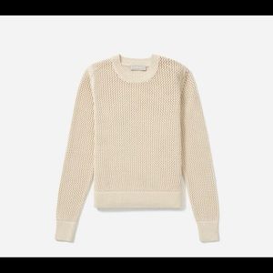 Everlane soft mesh crew cotton sweater